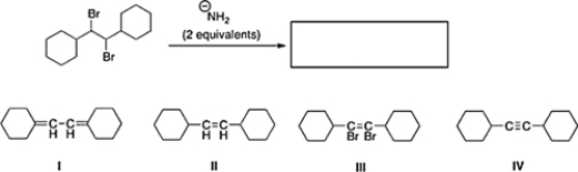 What is the product of the following reaction?   A)  II B)  III C)  IV D)  I