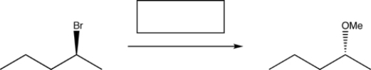 <strong>Which is the best reagent to carry out the following organic synthesis?  </strong> A) NaOH, DMSO B) NaOMe, DMSO C) H<sub>2</sub>O D) MeOH <div style=padding-top: 35px> 