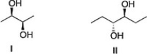 <strong>Which of the following compounds are meso?  </strong> A) Only I B) I and II C) Neither D) Only II <div style=padding-top: 35px> 