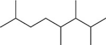 What is the IUPAC name for the following alkane?   A)  2,3,4,7-tetramethyloctane B)  2,3,4,7-tetramethylheptane C)  2,5,6,7-tetramethylheptane D)  2,5,6,7-tetramethyloctane