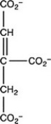 The second step of the citric acid cycle, the isomerization of citrate to isocitrate, is shown. What is the structure of isocitrate?    A)     B)     C)     D)    