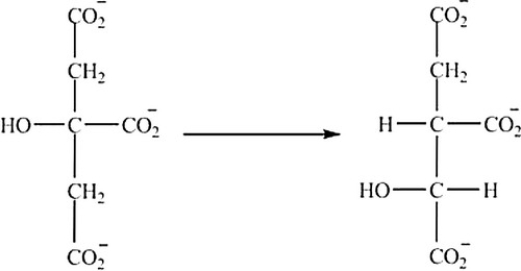 What is the classification of the reaction shown?   A)  Hydrolysis B)  Decarboxylation C)  Isomerization D)  Reduction E)  Oxidation