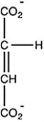 Oxaloacetate is the starting material in the first step of the citric acid cycle and the product of the last step. The last step of the citric acid cycle, the oxidation of malate to oxaloacetate, is shown. What is the structure of oxaloacetate?    A)     B)     C)     D)    