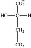 Which intermediate in the citric acid cycle contains two chirality centers? A)     B)     C)     D)    