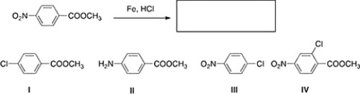 <strong>What is the product of the following reaction? </strong> A) II B) I C) III D) IV