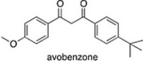 <strong>Avobenzone is an active ingredient in some common sunscreens. Which of the following is the correct molecular formula for avobenzone? </strong> A) C<sub>20</sub>H<sub>24</sub>O<sub>3</sub> B) C<sub>20</sub>H<sub>22</sub>O<sub>3</sub> C) C<sub>21</sub>H<sub>23</sub>O<sub>3</sub> D) C<sub>22</sub>O<sub>24</sub>O<sub>3</sub>