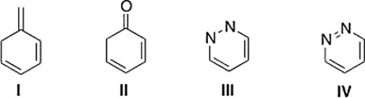 Which of the following compounds is aromatic?   A)  I B)  IV C)  II D)  III