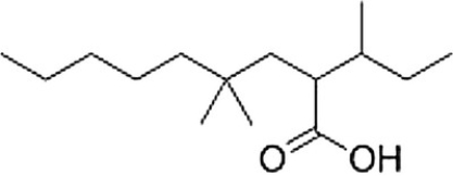 <strong>What is the correct IUPAC name of the following compound? </strong> A) 4,4-Dimethyl-2-isobutylnonanoic acid B) 2-sec-Butyl-4,4-dimethylnonanoic acid C) 2-Isobutyl-4,4-dimethylnonanoic acid D) 4,4-Dimethyl-2-sec-butylnonanoic acid