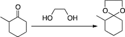 <strong>What needs to be done to make the following reaction proceed? </strong> A) Add an acid catalyst only. B) Heat the reaction and add an acid catalyst. C) Heat the reaction. D) Add a base catalyst only.