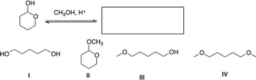 <strong>What is the product of the following reaction? </strong> A) II B) IV C) I D) III