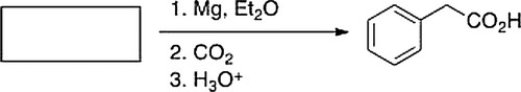 <strong>What is the starting material in the reaction below?  </strong> A) Benzoic acid B) Benzyl bromide C) Lithium benzoate D) Bromobenzene <div style=padding-top: 35px> 