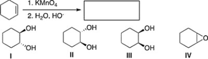 What is (are)  the product(s)  of the following reaction?   A)  I B)  IV C)  III D)  II