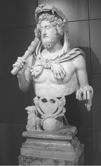 This statue is a representation of which emperor, who portrayed himself as the Greek hero Hercules and fought as a gladiator in the arena?   A) Trajan B) Commodus C) Caligula D) Claudius