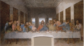   Leonardo da Vinci in The Last Supper (figure 4.22) placed Jesus at the center to ______ him.