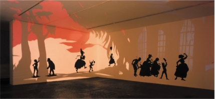   Kara Walker, in works such as Insurrection! (Our Tools Were Rudimentary, Yet We Pressed On)  (figure 21.27) , is addressing: A)  Social issues B)  Diverse media C)  Sexuality D)  Rebellion