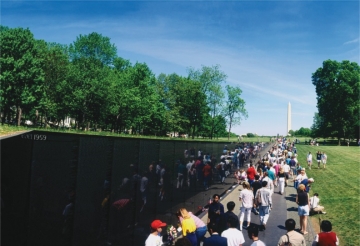   A work of art like Maya Lin's Vietnam Veterans Memorial (figure 1.3)  expresses a theme of war, death, and remembrance. Can we say that this is the only theme it could possibly express? A)  No, because works of art can be used to protest the social order B)  Yes, because that is the category that fits it best C)  No, because works of art can be associated with more than one theme D)  Yes, because good works of art should have only one theme