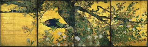     Hasegawa Tōhaku's Maple Tree (figure 18.37) with Gion Nankai's uchikake with bamboo design (figure 18.38) in terms of subject matters, purposes, forms, and patrons (the people who commissioned the works). How are these works similar and different? What aspect of the Japanese aesthetic do both works reference?