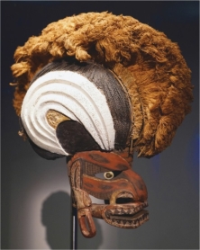   The tatanua mask (figure 17.7)  from New Ireland helps ancestral spirits move to the next world because: A)  It is made to look like a spirit B)  It is made using feathers C)  It has a hairstyle that references mourning the dead D)  It contains mana