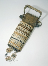   While it was made for a practical purpose, the Sioux Baby carrier (figure 17.22)  also involved what sacred and specially trained skill? A)  Embroidery B)  Quillwork C)  Patchwork D)  Featherwork