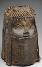   Sculptures of kings' heads (figure 16.13B)  created by Benin artists were made using the ______ technique and allowed new obas to ______ . A)  Modeling / instill fear B)  Lost wax casting / communicate with ancestors C)  Carving / depict history D)  Bronze / ward off evil