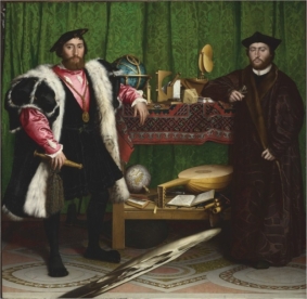   Although it looks like it is just a portrait, Hans Holbein's The Ambassadors (figure 15.24)  contains many references to religion and salvation. Holbein might have felt it was best to hide religious meaning in his painting due to: A)  The Counterreformation B)  The interest in humanism C)  The renewed interest in the individual D)  The Reformation