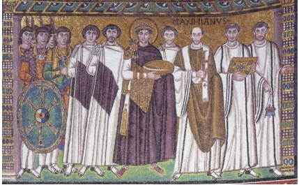   Consider the mosaic depicting Emperor Justinian and his attendants (figure 14.11). What other examples can you think of where art is used to express the authority of the ruler? Is it the same kind of power Justinian is claiming? Give specific examples.