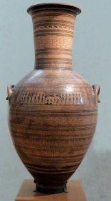     The Dipylon Master's Geometric amphora (figure 13.26A and B)  was designed to: A)  Promote the status of the deceased and that individual's family B)  Depict grief as a human universal C)  Show how important the people of Athens were D)  Be portable