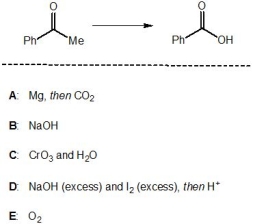 Which of the following reagents, A-E, is a suitable reagent for the following transformation?   A)  A B)  B C)  C D)  D E)  E