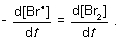 <strong>For the following elementary reaction: 2Br<sup>●</sup> → Br<sub>2</sub>. The rate of consumption of the reactant and rate of formation of product is given by which set of expressions?</strong> A) B) C) D)