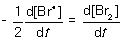 <strong>For the following elementary reaction: 2Br<sup>●</sup> → Br<sub>2</sub>. The rate of consumption of the reactant and rate of formation of product is given by which set of expressions?</strong> A) B) C) D)