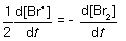 <strong>For the following elementary reaction: 2Br<sup>●</sup> → Br<sub>2</sub>. The rate of consumption of the reactant and rate of formation of product is given by which set of expressions?</strong> A) B) C) D)