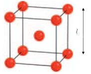 <font face= symbol ></font>-tungsten crystallises with a body centred cubic structure where the length of the unit cell is 3.150 Å. Use the diagram to calculate the radius of a tungsten atom. (Hint: The radius of the atom is just half the distance between the two closest atoms.)    A)  2.692 Å B)  1.136 Å C)  1.346 Å D)  1.575 Å