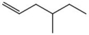What is the IUPAC name for:   A)  4-methylhex-1-ene B)  4-ethylpent-1-ene C)  3-methylhex-5-ene D)  2-ethylpent-4-ene