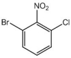 The correct IUPAC name for the following molecule is:   A)  1-bromo-2-nitro-3-chlorobenzene B)  1-bromo-3-chloro-2-nitrobenzene C)  1-chloro-2-nitro-3-bromobenzene D)  1-nitro-2-bromo-6-chlorobenzene