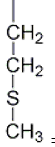 Match the following structural formulae of amino acid side chains with the correct names of the amino acids that possess them. -Serine A)    B)    C)    D)    E)    F)   