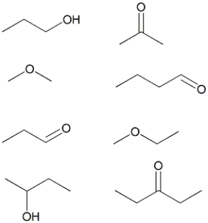 How many pairs of structural isomers are there here?   A)  None B)  One C)  Two D)  Three E)  Four