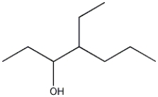 What is the name of this compound?   A)  3-ethylheptan-3-ol B)  4-propylhexan-3-ol C)  4-propylhexan-4-ol D)  4-ethylheptan-3-ol E)  4-ethylheptan-5-ol