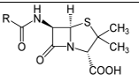 Which of the following common drugs acts as a Brønsted-Lowry base? A)    B)    C)    D)   