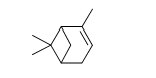The following molecule is pinene, a natural compound repellent to insects and found in the resin of pine and other trees and plants. Choose the correct chemical formula for pinene.   A)  C<sub>8</sub>H<sub>12</sub> B)  C<sub>8</sub>H<sub>14</sub> C)  C<sub>9</sub>H<sub>12</sub> D)  C<sub>10</sub>H<sub>16</sub> E)  C<sub>10</sub>H<sub>14</sub>