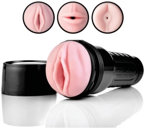 Refer to the figure.   The figure shows a(n)  A)  vibrator which helps men achieve orgasm. B)  masturbatory sleeve which helps men achieve orgasm. C)  dildo which helps men achieve orgasm. D)  cock ring which helps women achieve orgasm. E)  prostate massager which helps men achieve orgasm.