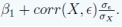 The higher the correlation of the error term and the independent variable, the closer the expected value of B1hat is to the true value. [Equation that helps understand the logic for the answer]   