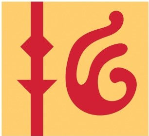 Refer to the figure.   Which portion of the figure is interpreted as  ground  according to the Gestalt figure-ground assignment principles? A)  The red portions B)  The yellow portions C)  The red portion on the left and the yellow portion on the right D)  The yellow portion on the left and the red portion on the right E)  There is no  ground  portion in the figure.