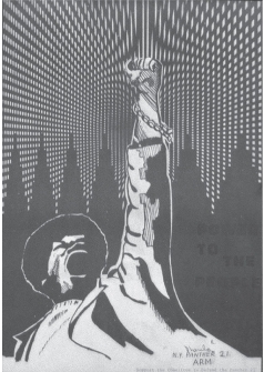  -What image is the design of this poster meant to evoke? A)  A victorious athlete B)  The Statue of Liberty C)  A mountain D)  The Empire State Building