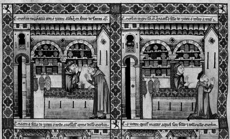   What enabled Jews, such as those seen in this image, to become disproportionately wealthy in medieval cities? A)  They had no restrictions on entering joint commercial enterprises with Christians B)  As moneylenders they were permitted to charge interest on loans C)  Jews dominated most of the mercantile guilds D)  They only sold to urban Jewish populations