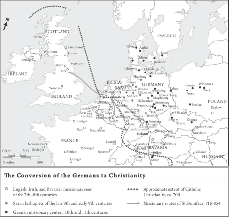   Which area did not subscribe to Catholic Christianity by c. 700 CE? A)  France B)  England C)  Ireland D)  Germany