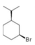 Which of the following compounds undergoes an E2 reaction most readily? A)    B)    C)    D)    E)   