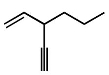 What is the systematic name for the following compound? ?   A)  3-ethynyl-1-hexene B)  3-ethenyl-1-hexyne C)  3-propyl-4-penten-1-yne D)  3-propyl-1-penten-4-yne E)  3-propyl-1,4-pentenyne