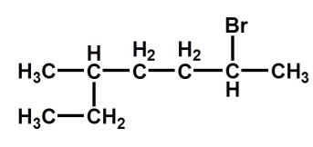 Which of the following names is correct?   A)  2-bromo-5-ethylhexane B)  2-ethyl-5-bromohexane C)  5-ethyl-2-bromohexane D)  2-bromo-5-methylheptane E)  5-methyl-2-bromoheptane