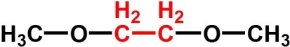 Choose the best name for the following compound.   A)  dimethoxyethyl ether B)  dimethoxyethane C)  1,2-dimethoxyethane D)  1,3-dioxobutane E)  2-methoxyethyl methyl ether