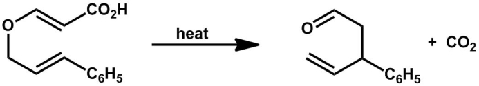 The following reaction is a(n)  ____________.    A)  cycloaddition reaction B)  electrocyclic reaction C)  Diels-Alder reaction D)  Claisen rearrangement E)  A or C
